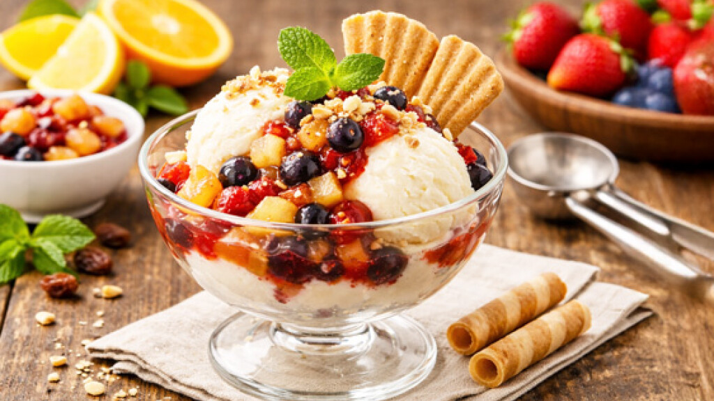 Coppa gelato con fruttine golose - coppa-gelato-fruttine