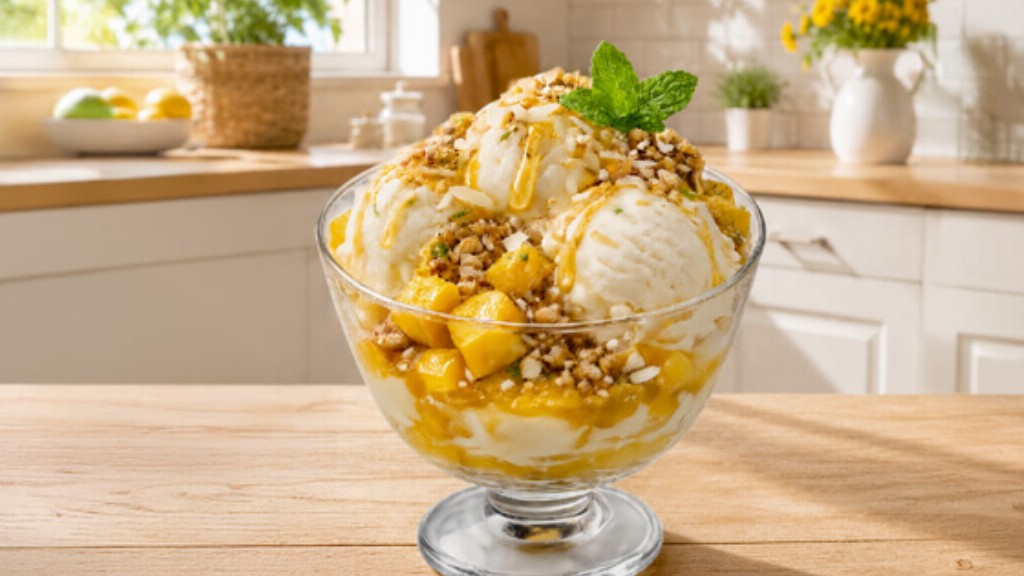 Coppa gelato al mango fresco - coppa-gelato-mango