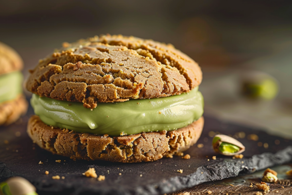 Biscotti con crema di pistacchio