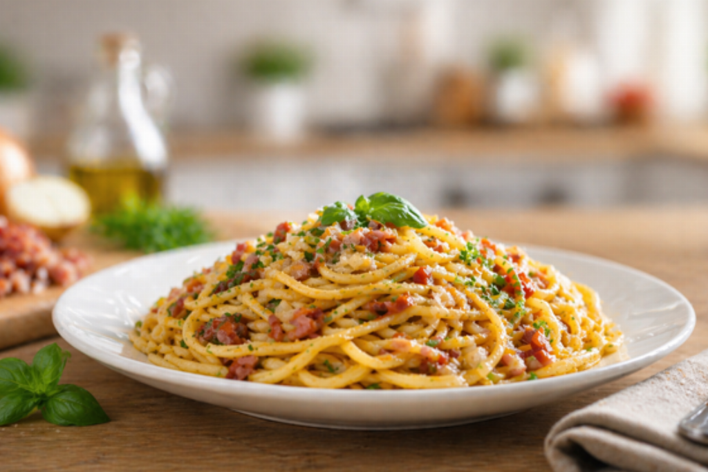 Spaghetti alla chitarra all'abruzzese