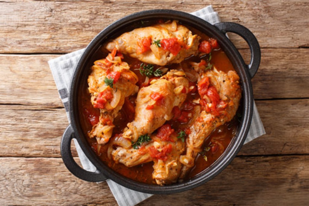 Pollo estivo al pomodoro fresco e timo