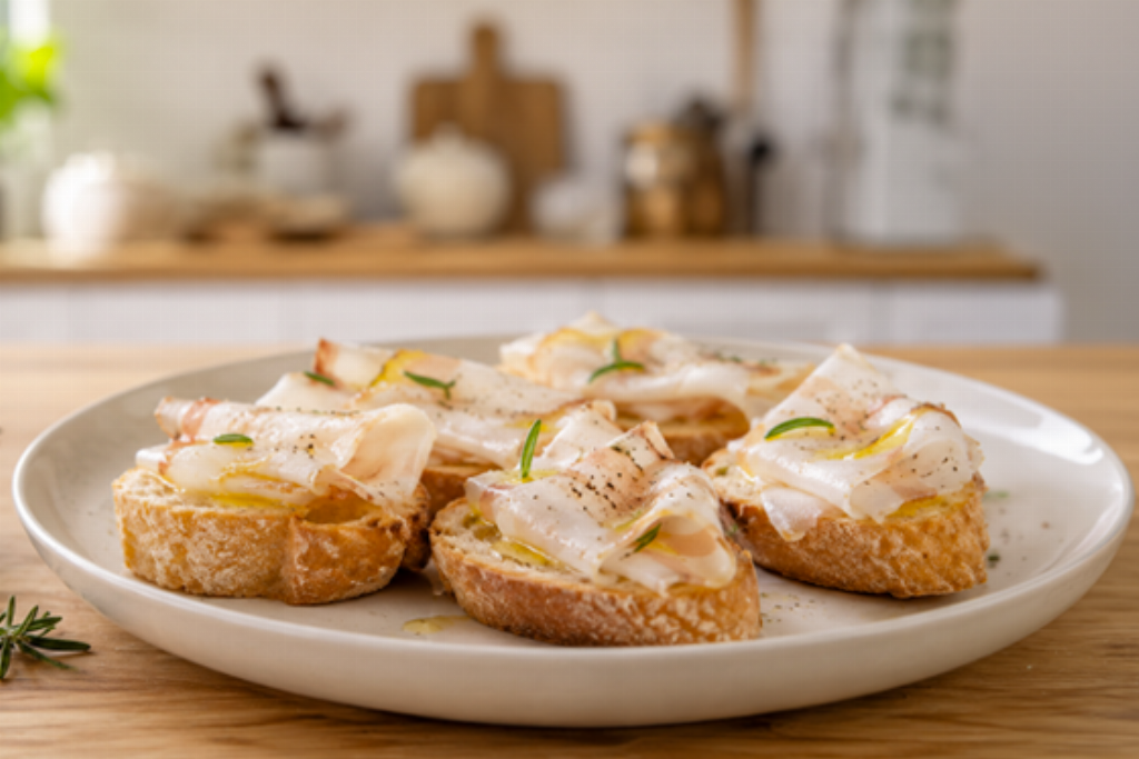 Crostini toscani al lardo