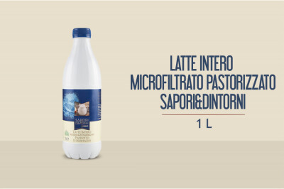 Latte Intero Microfiltrato Pastorizzato Prodotto di Montagna Sapori e Dintorni