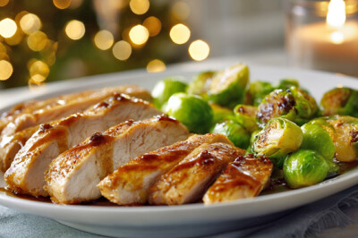 Tagliata di pollo e cavoletti di bruxelles glassati - tagliata-pollo-cavoletti-bruxelles