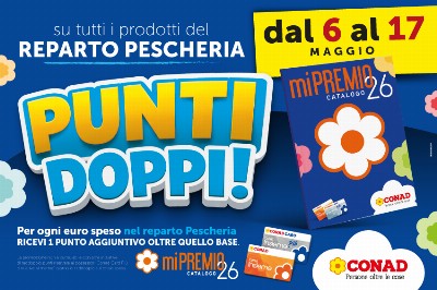 Dal 6 al 17 maggio, PUNTI DOPPI sul reparto Pescheria! - punti-doppi-promo-pesce-850x567