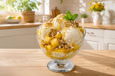 Coppa gelato al mango fresco - coppa-gelato-mango